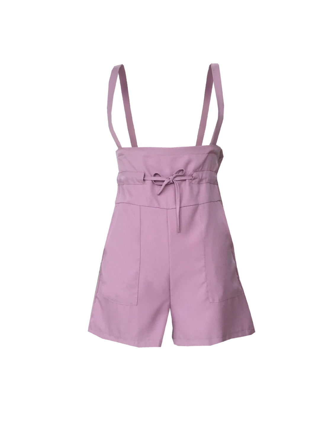 Drawstring Wide Strap Overalls with Pockets – product image 9