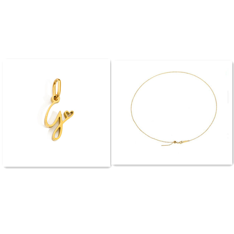 DIY Letter Pendant Necklace Accessories
