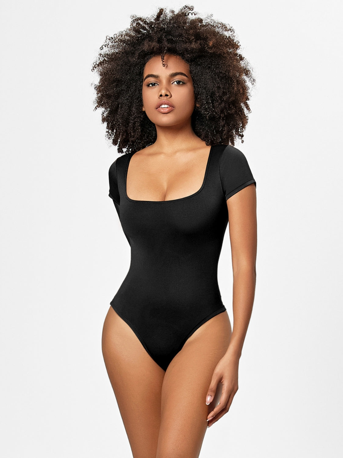 Full Size Square Neck Short Sleeve Bodysuit – product image 11