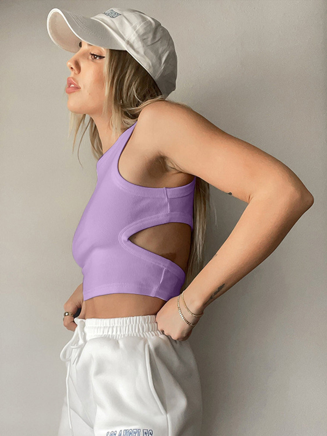 Cutout Round Neck Tank – product image 26