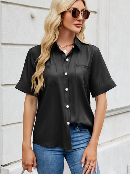 Collared Neck Short Sleeve Shirt – product image 10