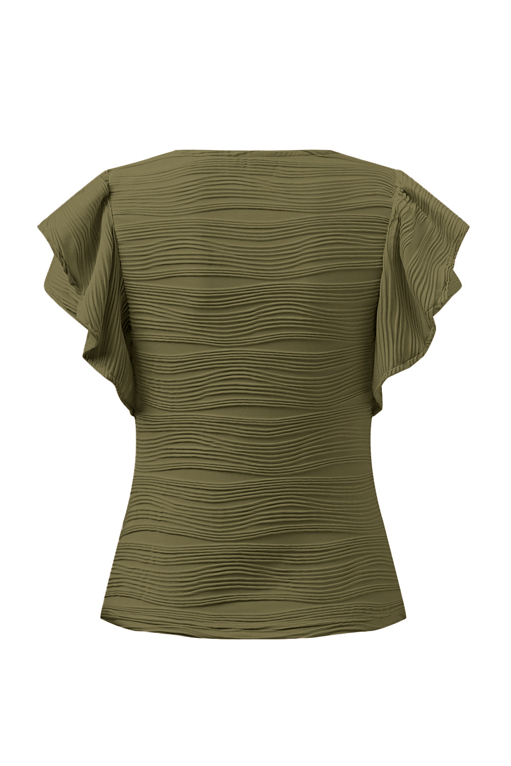 Textured Round Neck Cap Sleeve Top – product image 15