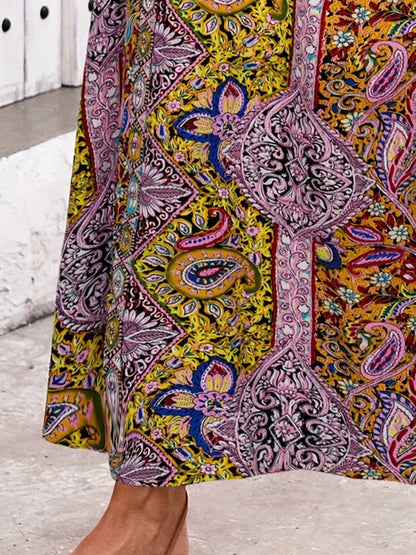 Slit Printed Elastic Waist Skirt – product image 8