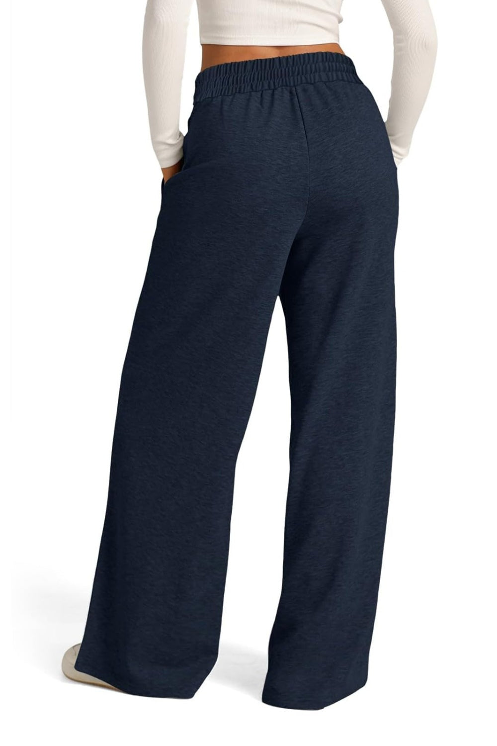 Drawstring Elastic Waist Wide Leg Pants – product image 8