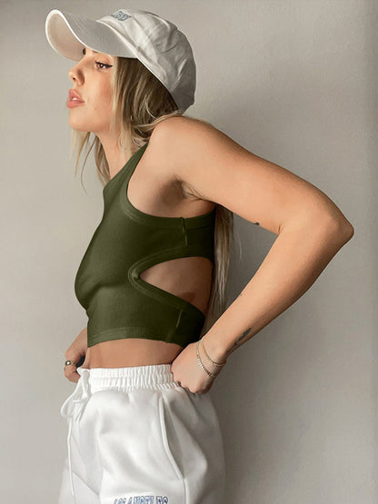 Cutout Round Neck Tank – product image 8