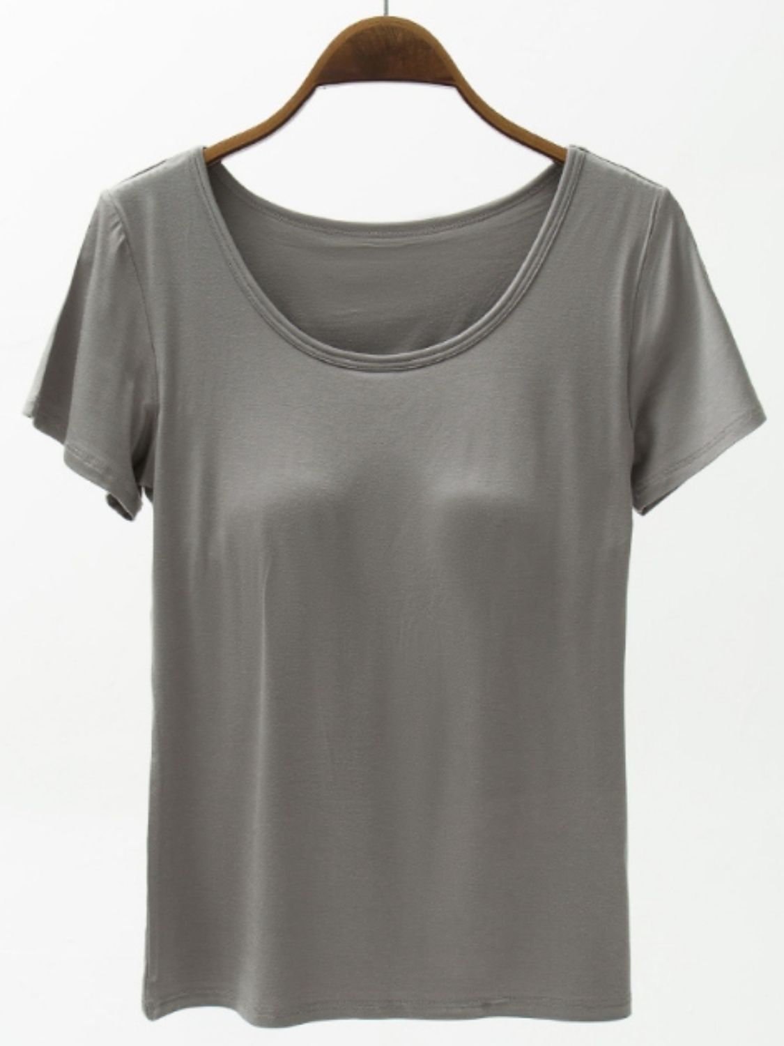Round Neck Modal T-Shirt with Bra – product image 8