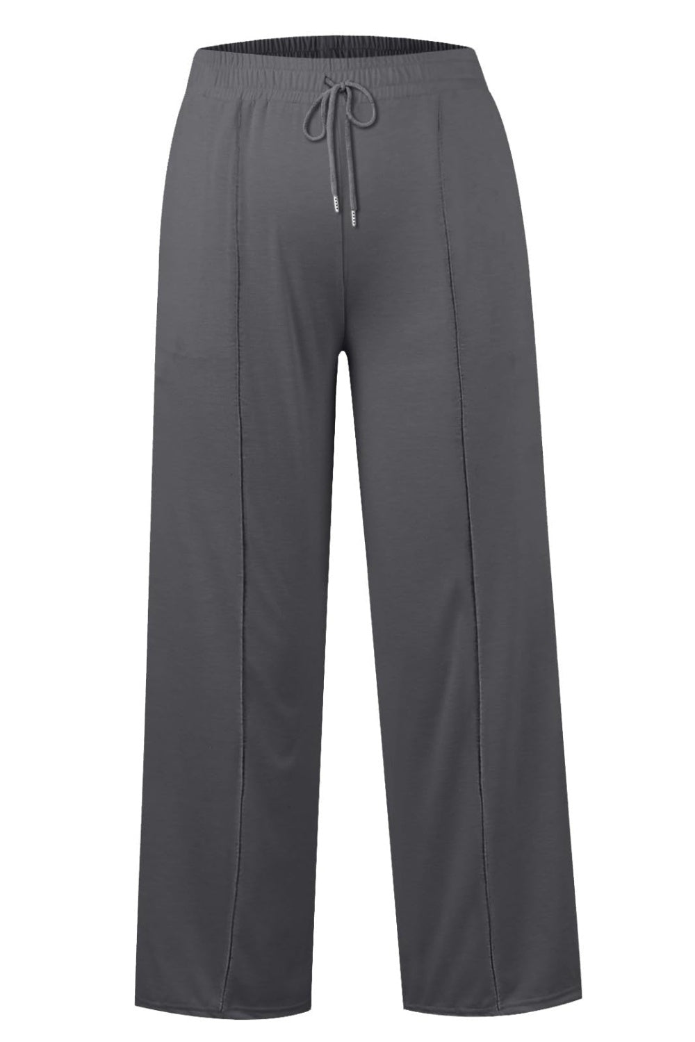 Drawstring Elastic Waist Wide Leg Pants – product image 30