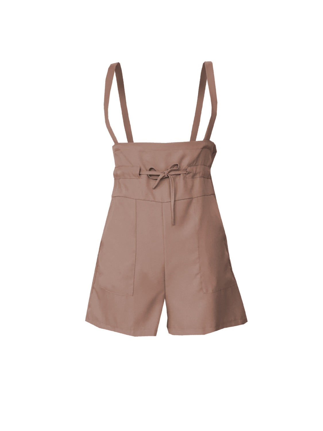 Drawstring Wide Strap Overalls with Pockets – product image 5