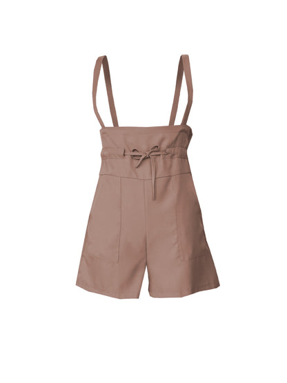Drawstring Wide Strap Overalls with Pockets – product image 5