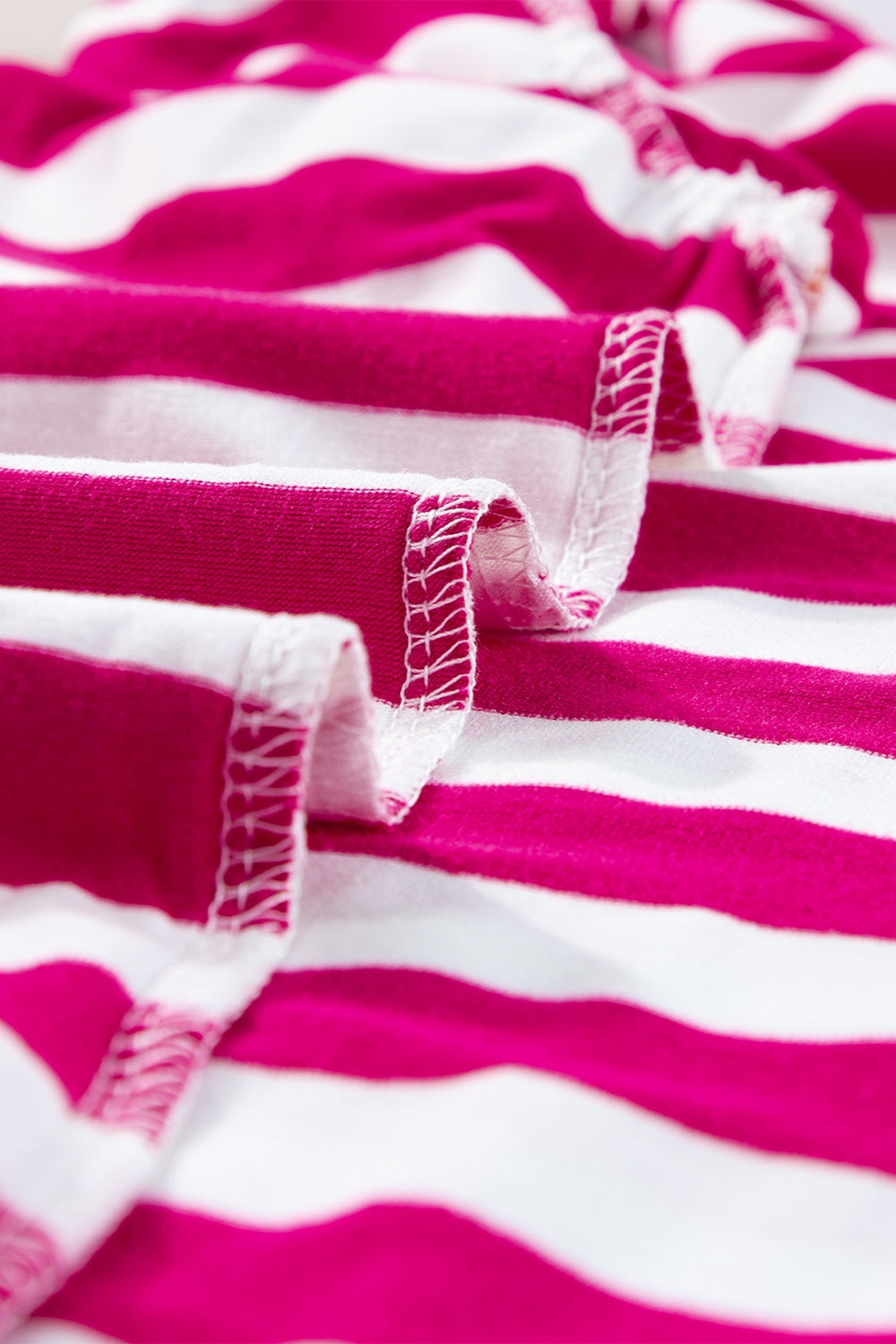 Ruffled Striped Round Neck Cap Sleeve Blouse – product image 5