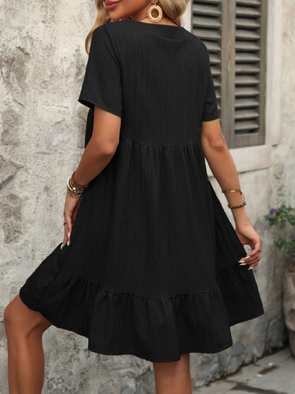 V-Neck Short Sleeve Mini Dress – product image 8