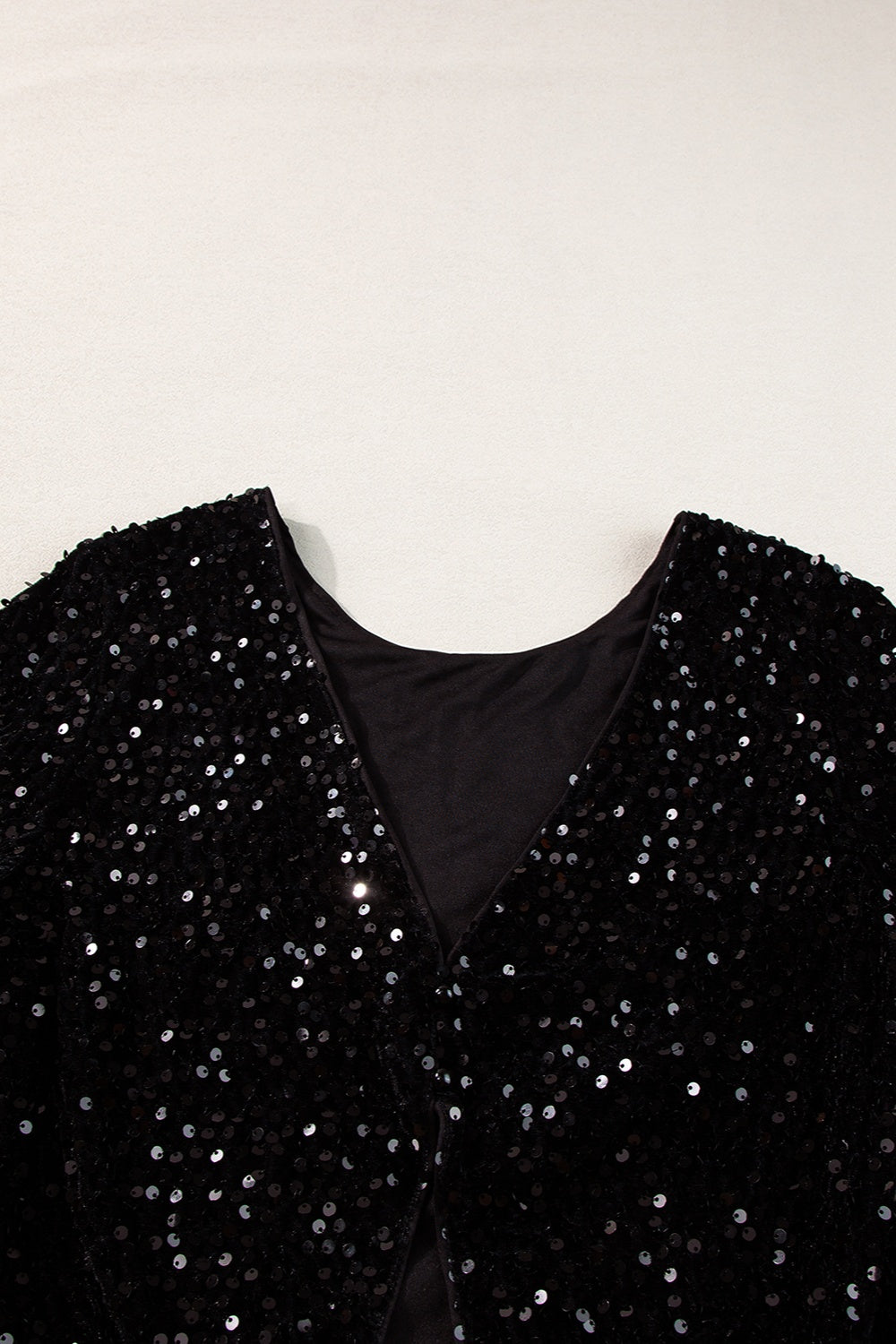 Sequin Round Neck Long Sleeve Blouse – product image 5
