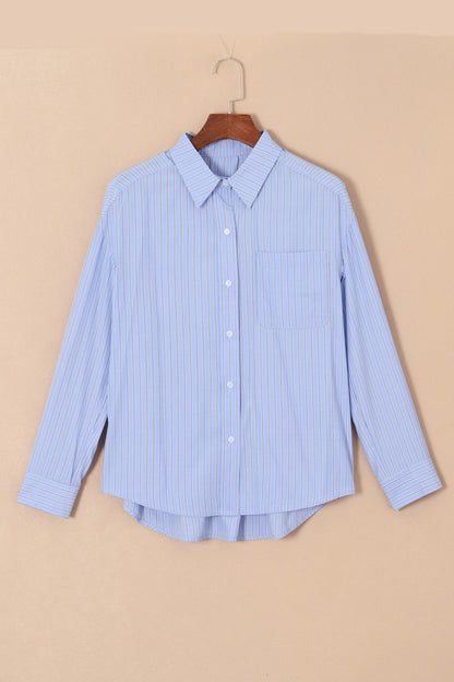 Striped Button Up Long Sleeve Shirt – product image 5