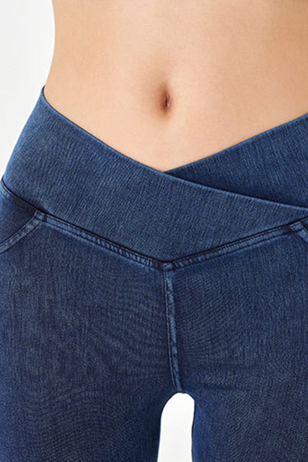 Basic Bae Asymmetrical Waist Denim Shorts with Pockets – product image 5