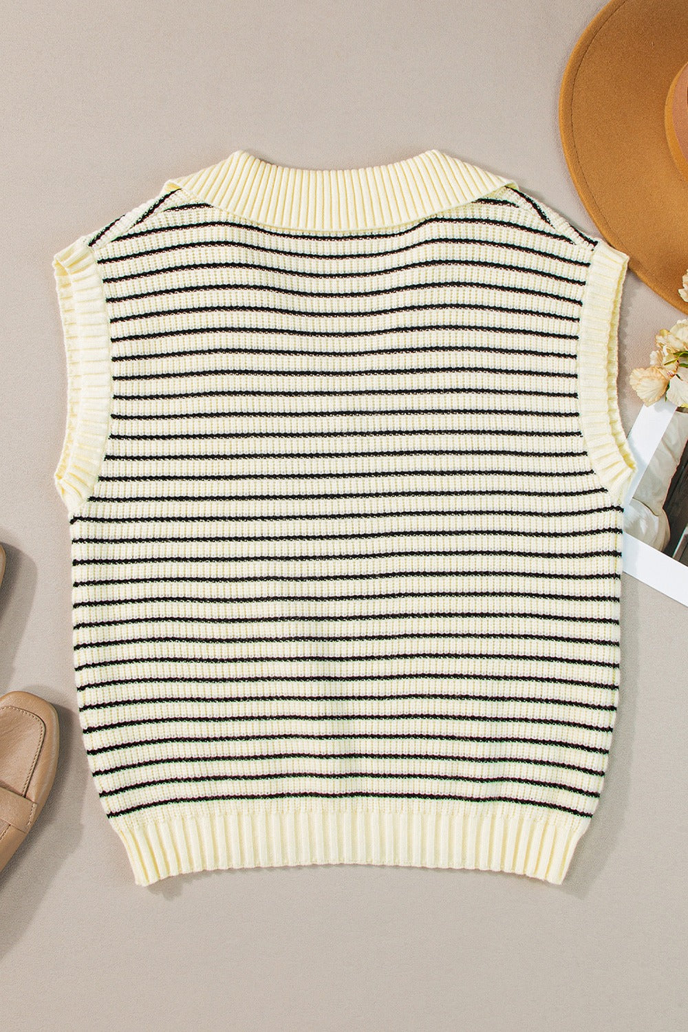 Striped Collared Neck Tank – product image 3