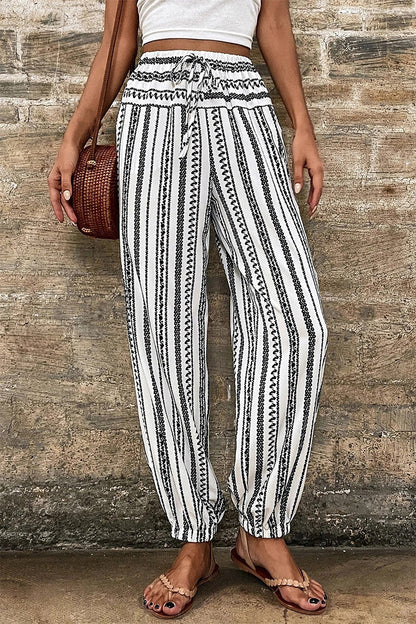 Printed Elastic Waist Pants – product image 2