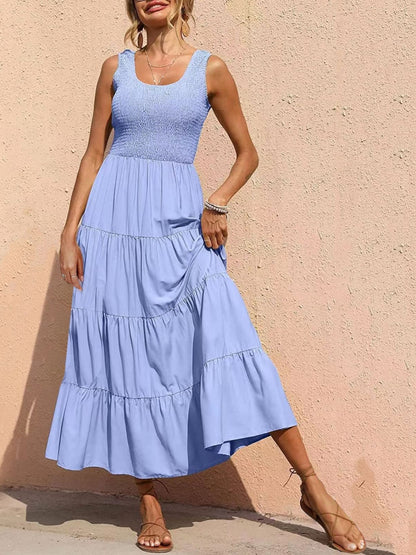 Tiered Smocked Wide Strap Dress – product image 22