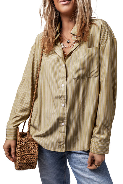 Striped Button Up Long Sleeve Shirt – product image 35