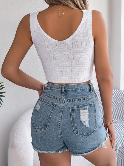Twisted V-Neck Knit Vest – product image 5