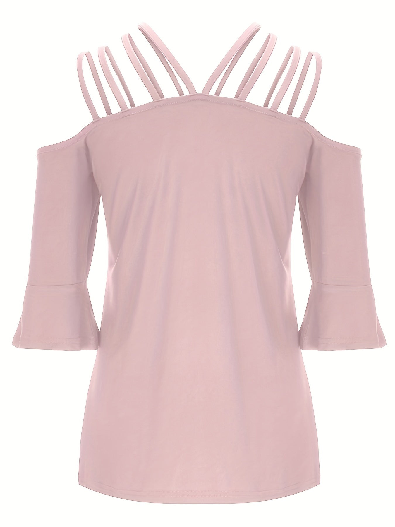 Full Size Cold Shoulder Three-Quarter Sleeve Blouse – product image 13