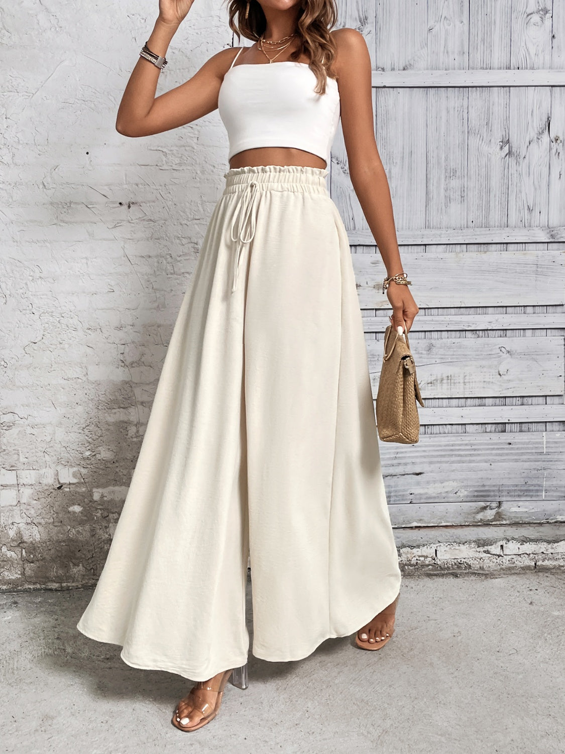 Tied High Waist Wide Leg Pants – product image 3