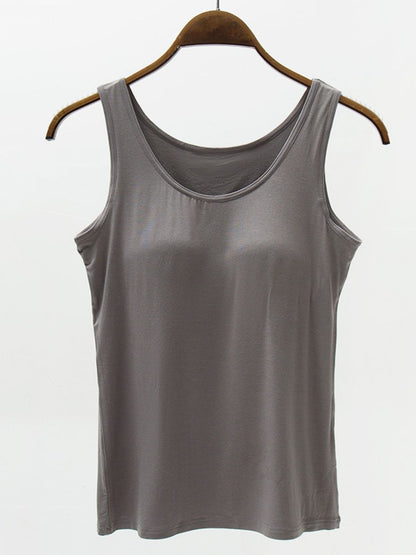 Full Size Wide Strap Modal Tank with Bra – product image 5