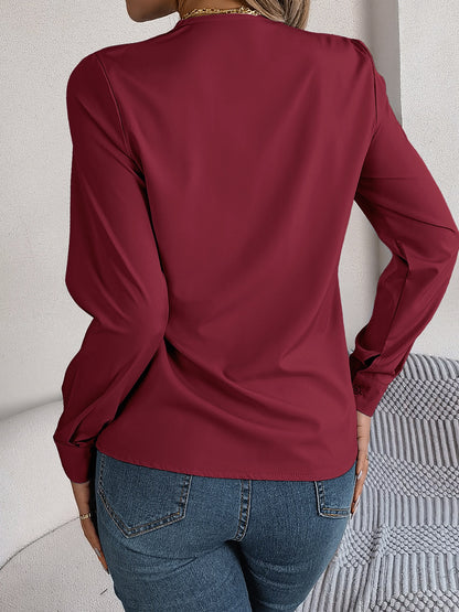 V-Neck Long Sleeve Blouse – product image 20