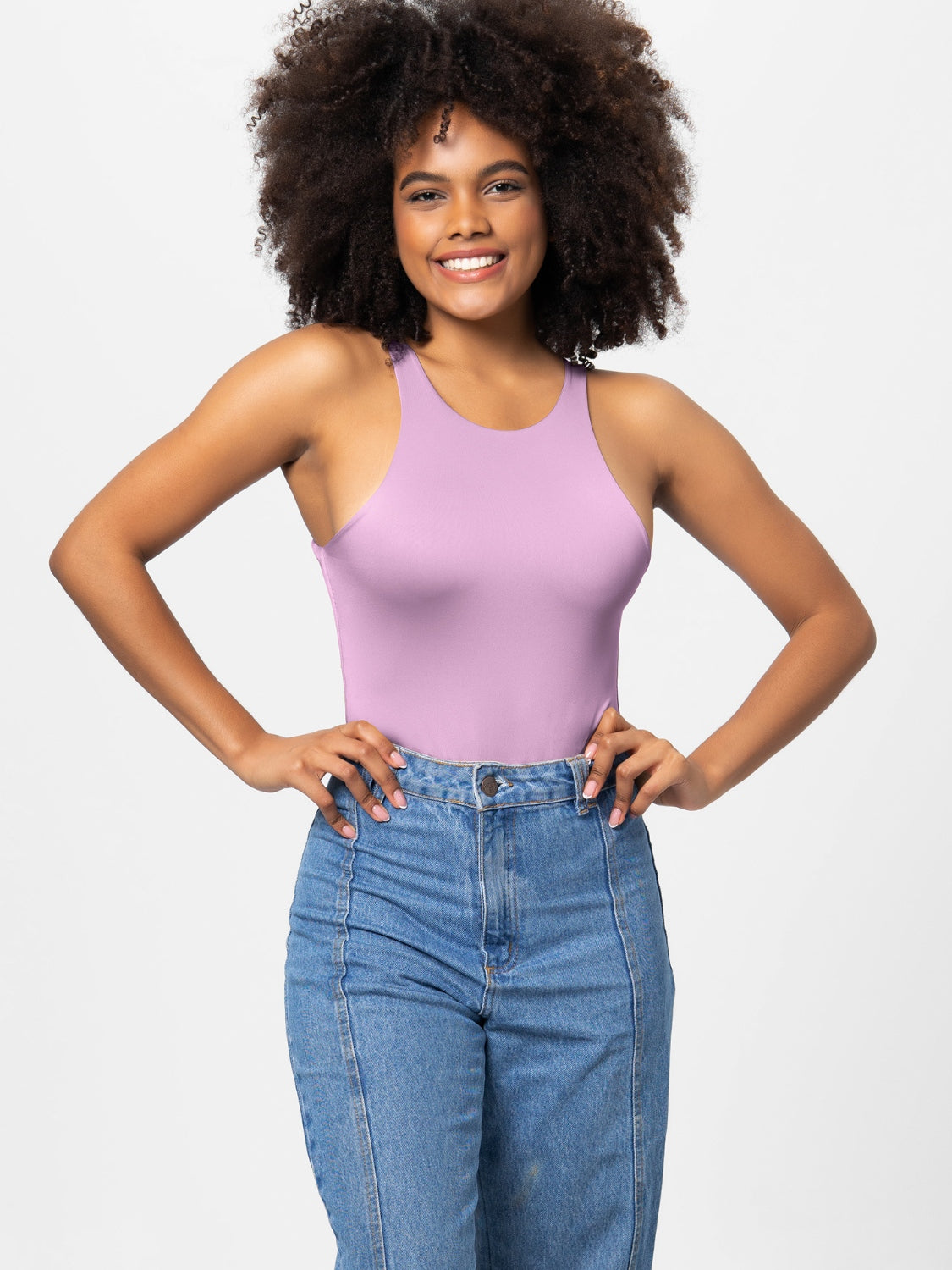Full Size Round Neck Wide Strap Bodysuit – product image 9