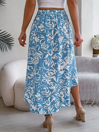 High-Low Printed High Waist Skirt – product image 3