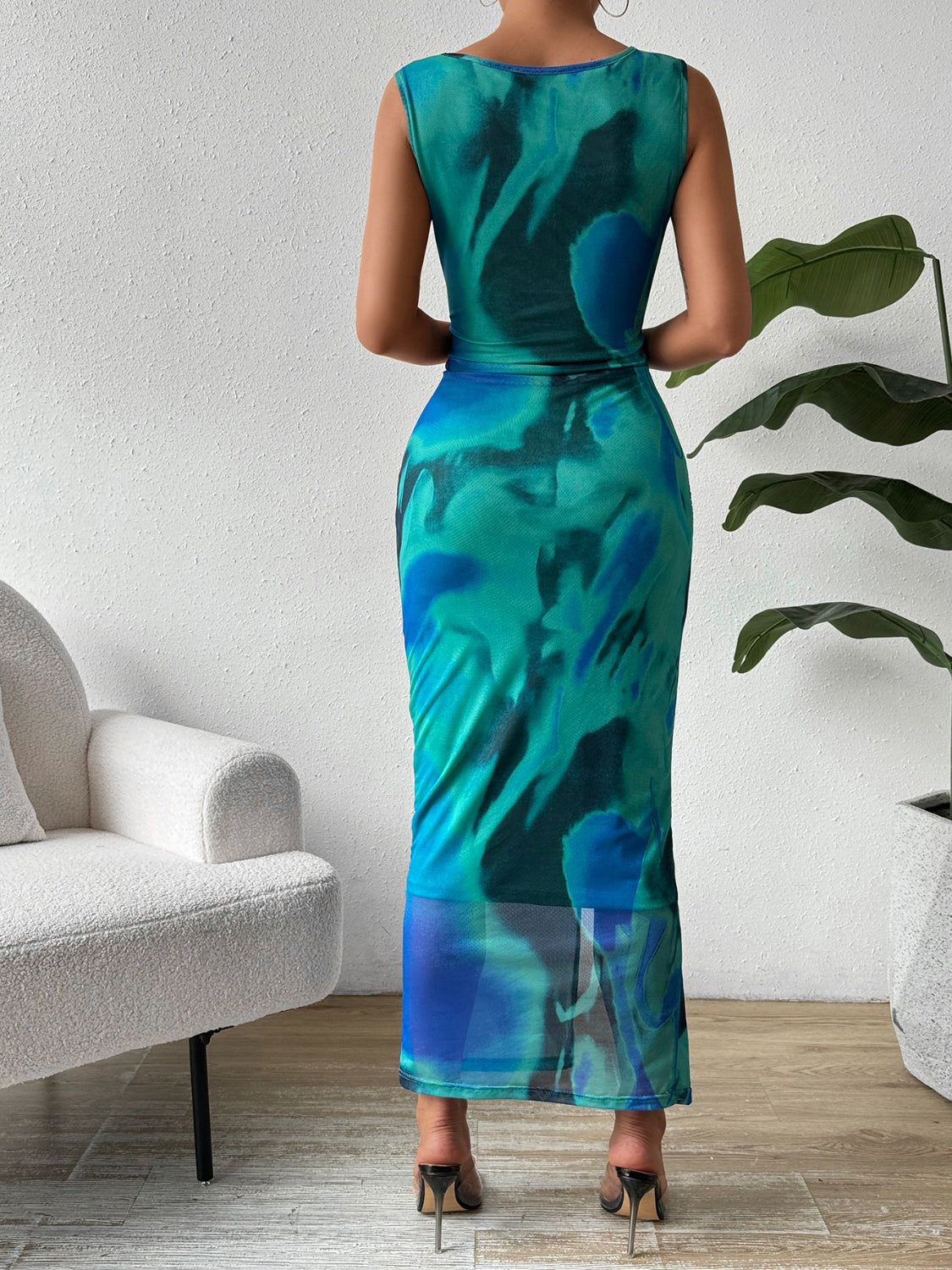 Slit Round Neck Midi Tank Dress – product image 9