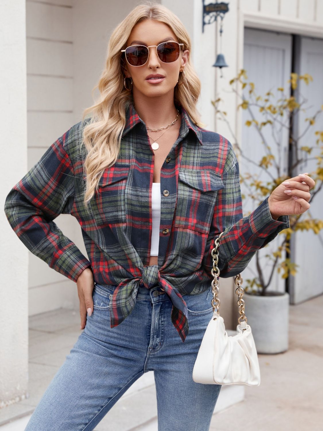 Plaid Button Up Long Sleeve Shirt – product image 11