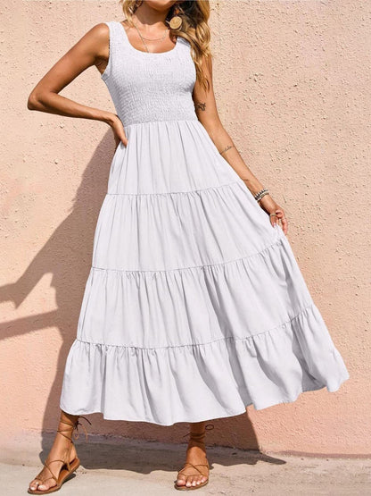 Tiered Smocked Wide Strap Dress – product image 5