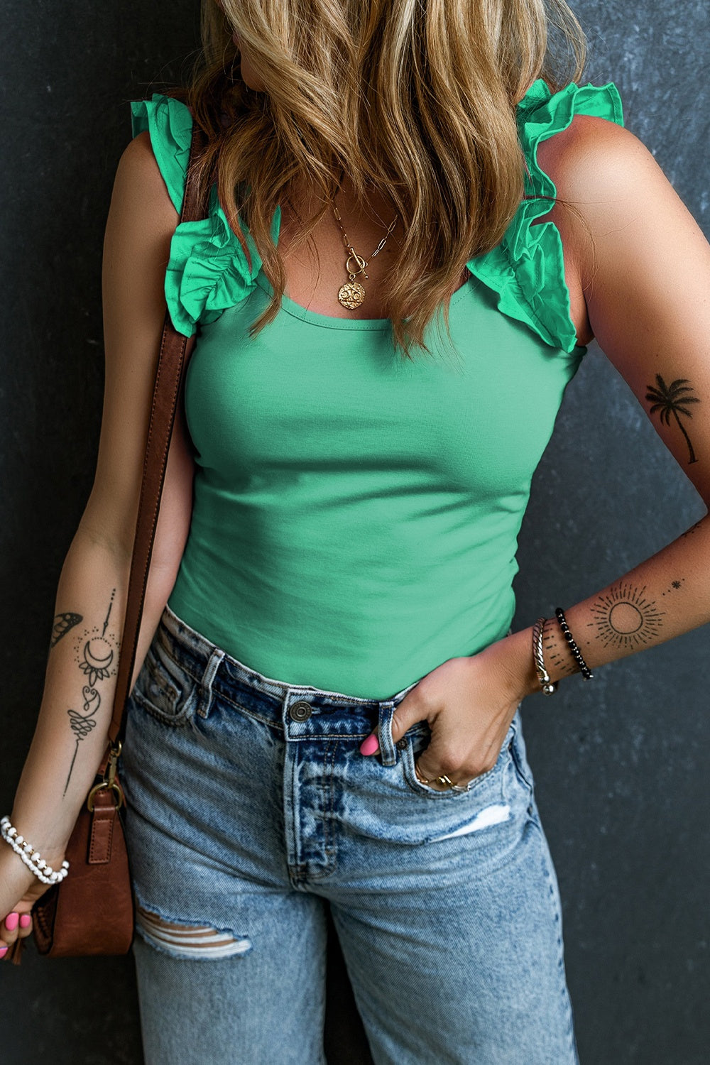 Ruffled Round Neck Tank – product image 6