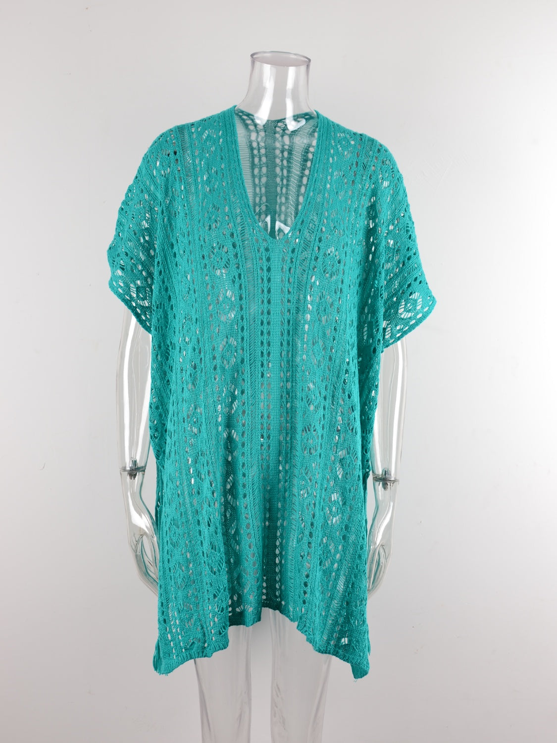 Cutout V-Neck Cover-Up with Tassel – product image 21