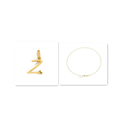 DIY Letter Pendant Necklace Accessories