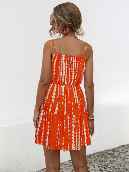 Ruffle Hem Printed Mini Cami Dress – product image 6