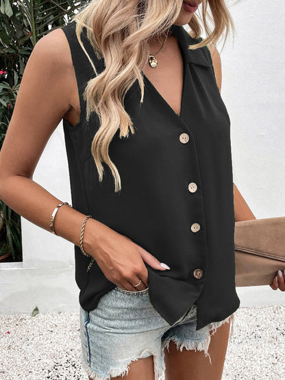 Full Size Johnny Collar Button Up Tank – product image 8