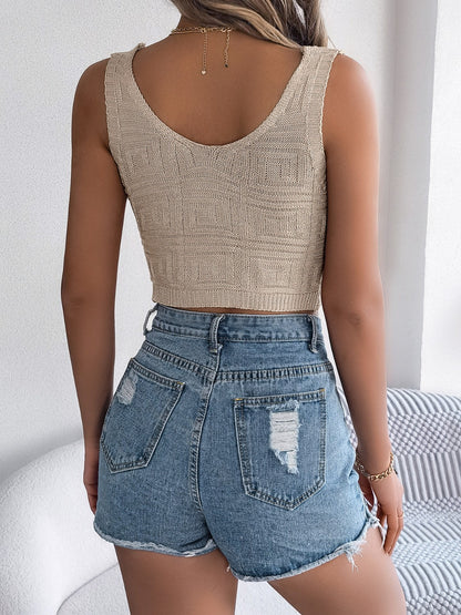 Twisted V-Neck Knit Vest – product image 3