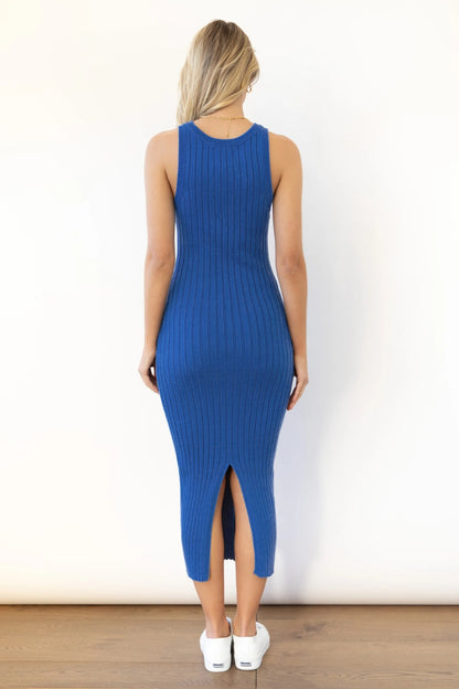 Slit Ribbed Round Neck Sleeveless Dress – product image 22