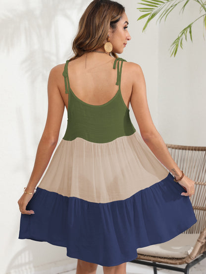 Color Block Spaghetti Strap Cover-Up Dress – product image 8