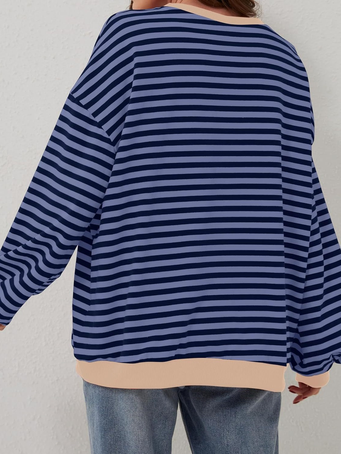 Contrast Striped Long Sleeve Sweatshirt – product image 3