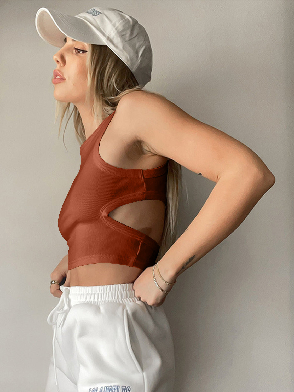 Cutout Round Neck Tank – product image 17