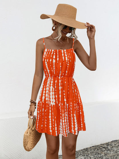 Ruffle Hem Printed Mini Cami Dress – product image 7
