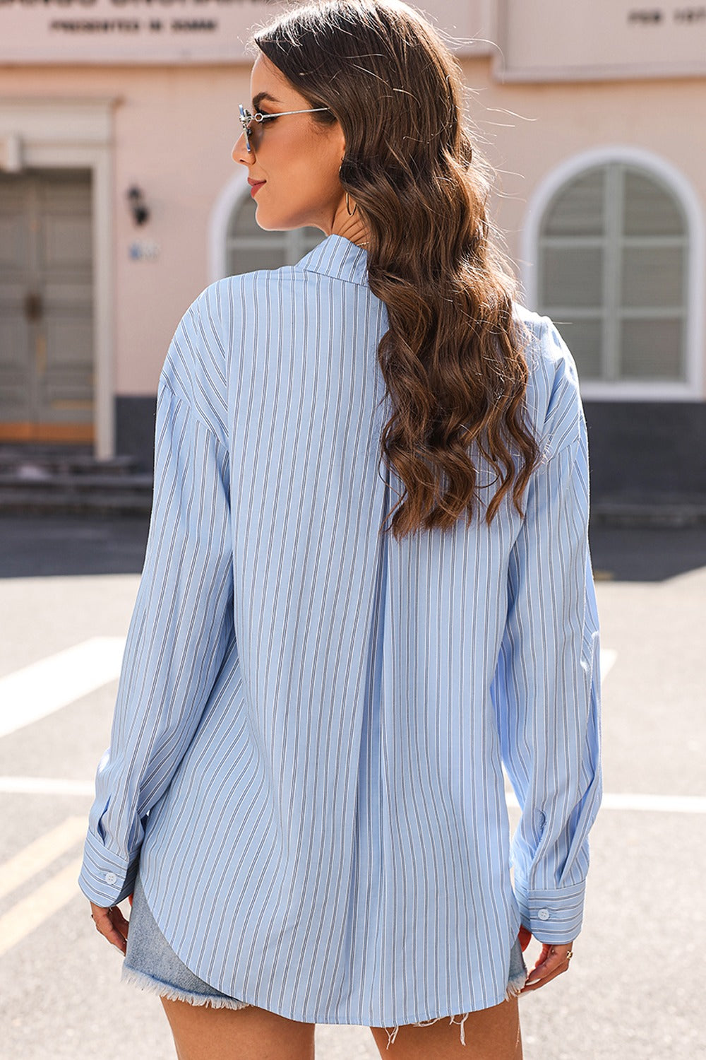 Striped Button Up Long Sleeve Shirt – product image 4