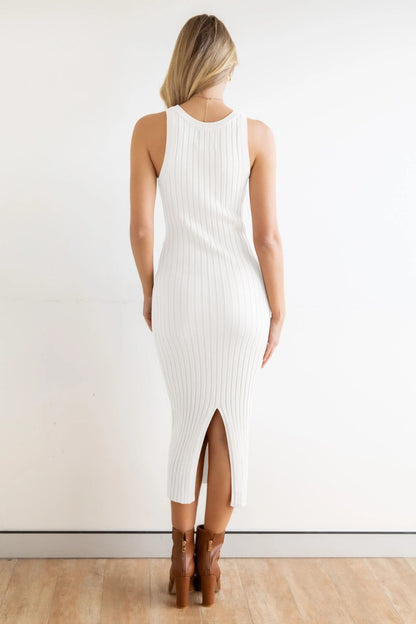 Slit Ribbed Round Neck Sleeveless Dress – product image 7