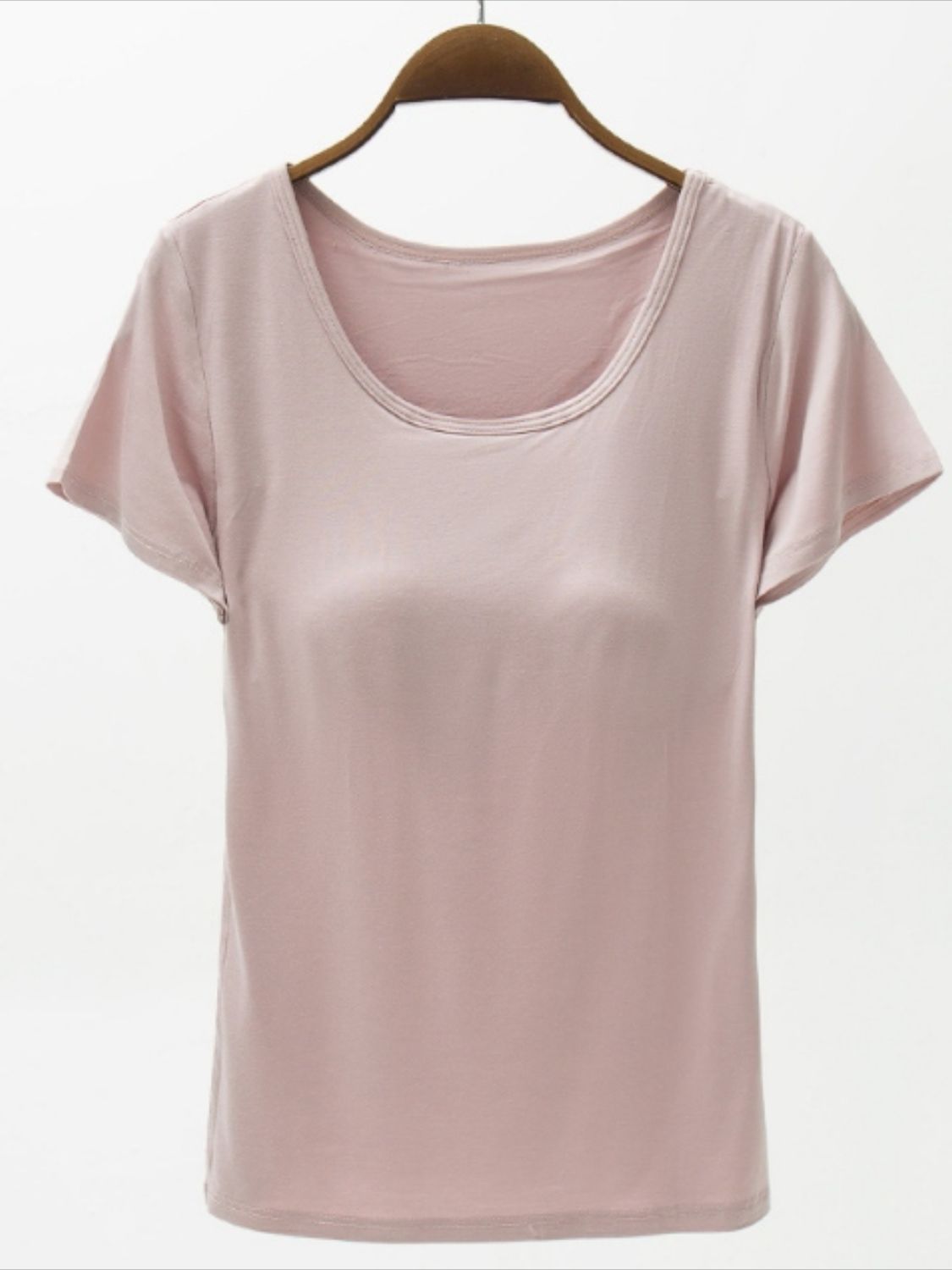 Round Neck Modal T-Shirt with Bra – product image 1