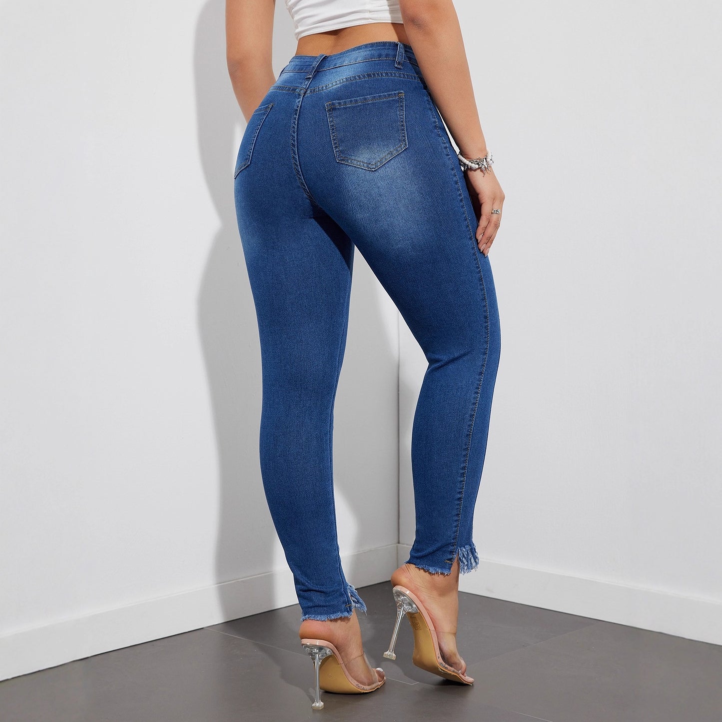 Womens Stretch High-Waist Bodycon Casual Pants