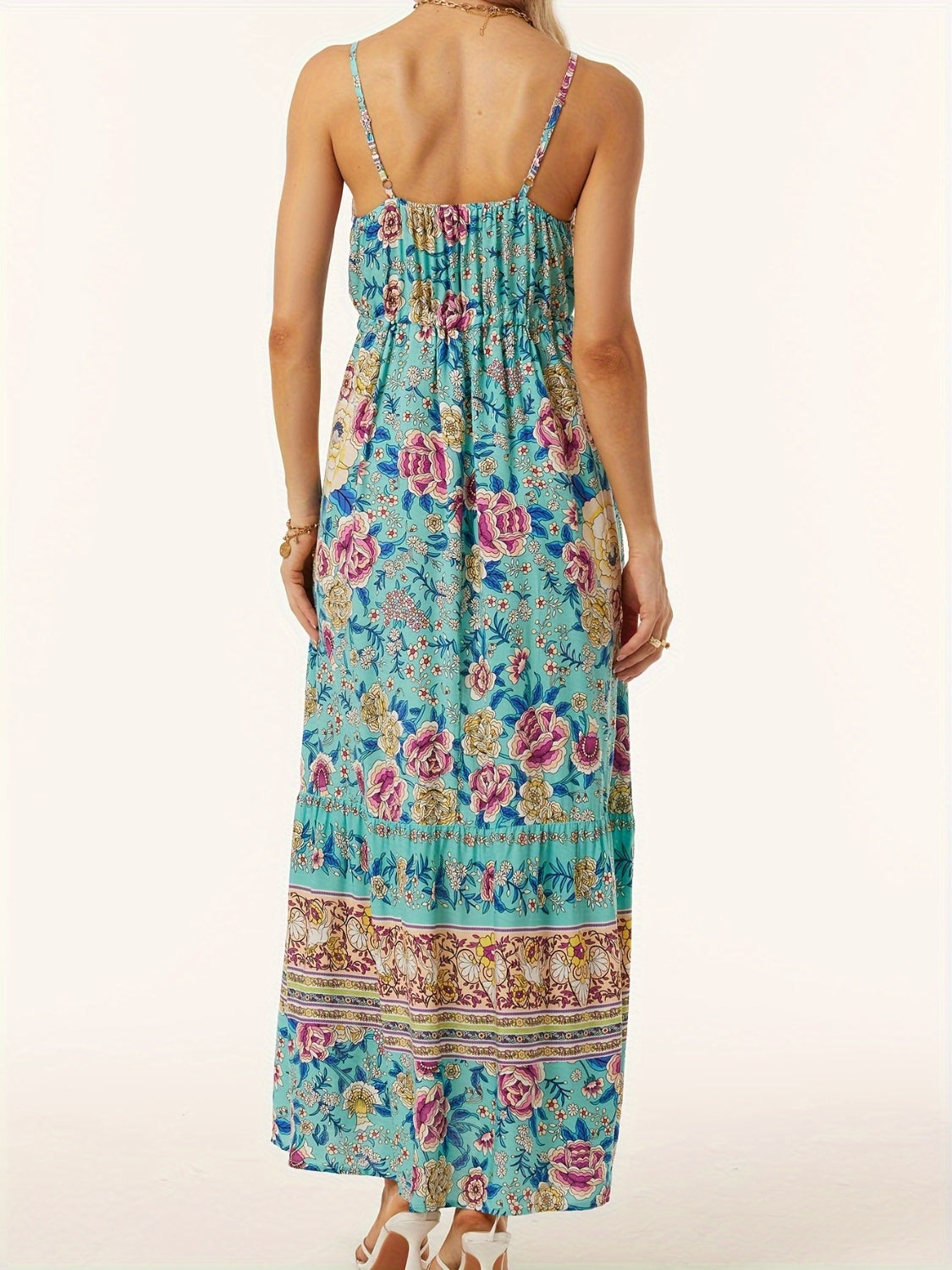 Printed Scoop Neck Midi Cami Dress – product image 3