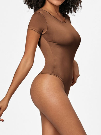 Full Size Round Neck Short Sleeve Bodysuit – product image 7