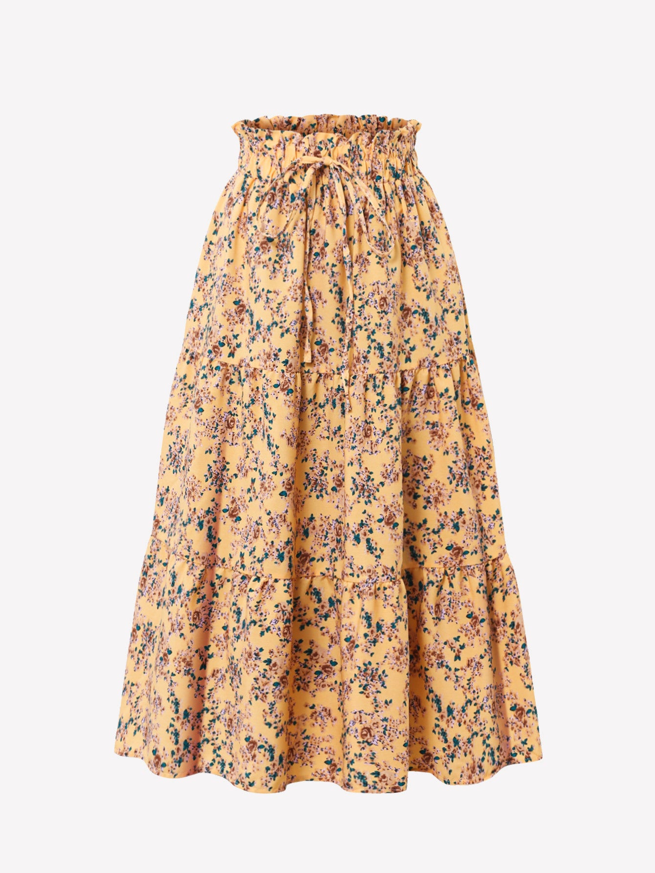 Women's Commuter Elegant Chic Floral Dress With A Full Skirt